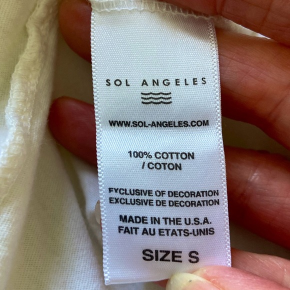 Anthropologie Sol Angeles Nautical Graphic Tee Creamy White with Charcoa… - Picture 6 of 7